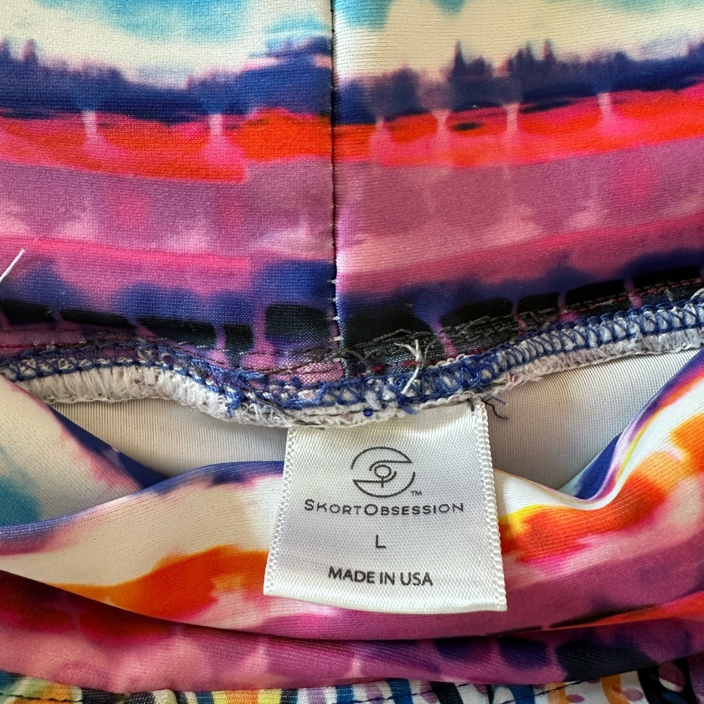 Skort Obsession Vibrant Multicolor Mini Skort - Picture 3 of 3